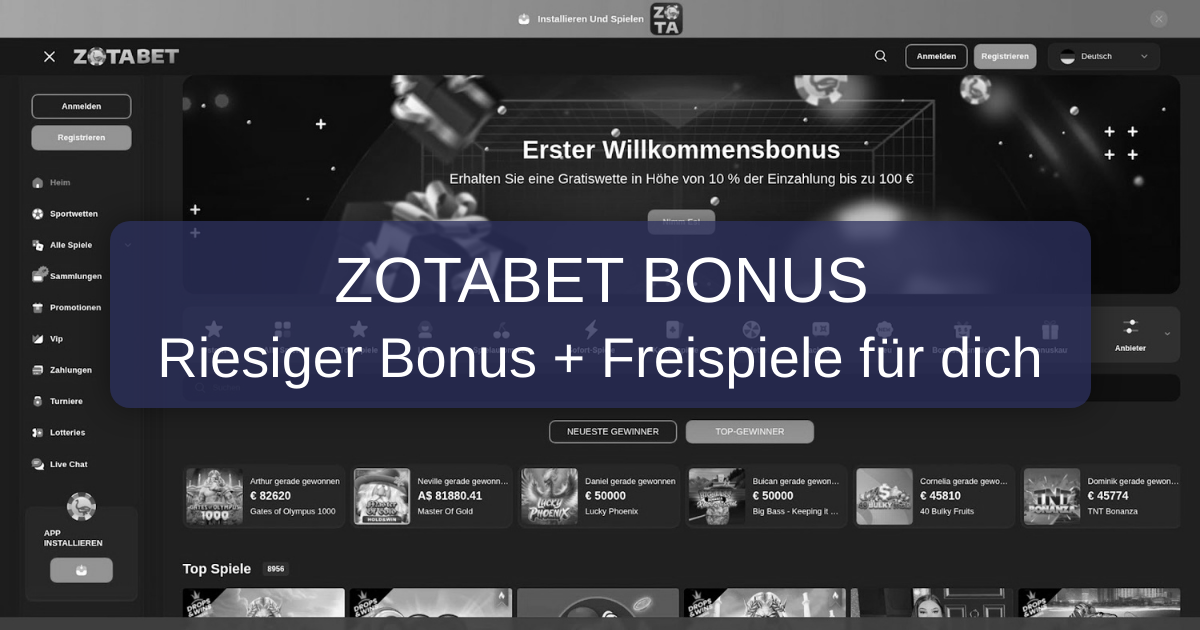 Zotabet Casino Bonus 2026 - Verifizierter Bonus in Deutschland
